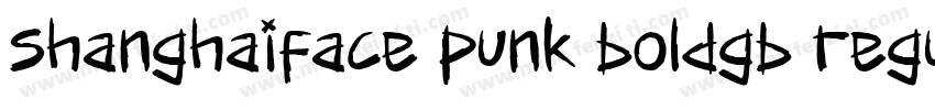 shanghaiface punk boldgb regular字体转换